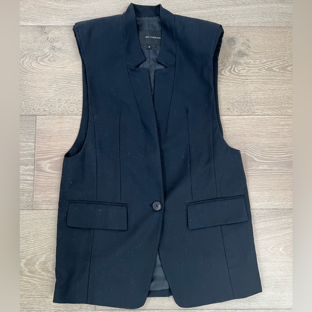 Kai-aakmann Dark Navy Blazer Vest